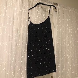 Black slip dress
